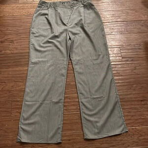 Fashion Nova Shatter the Ceiling Wise Leg Grey Trousers Size 1X